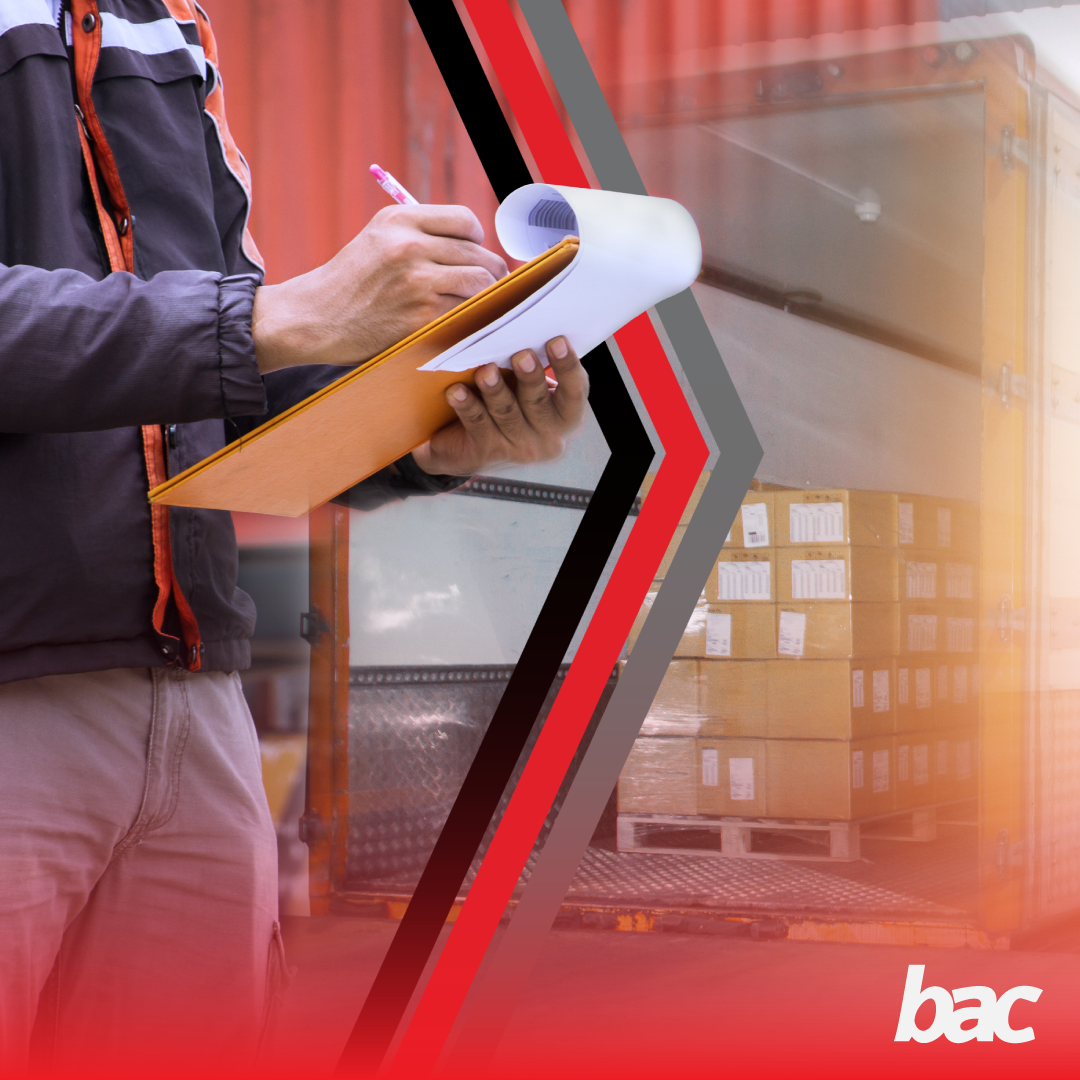 Logistics worker checking freight documents for bonded and standard warehousing